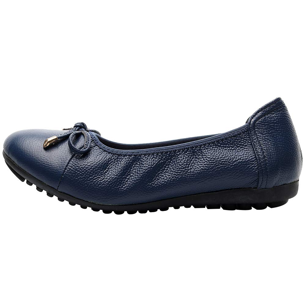 rismart Donna Basse Ballerine Pieghevole Danza Bowknot Morbido Scivolare su Scarpe