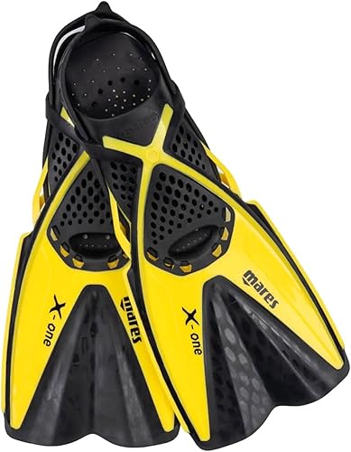 Miniatura 5 de MARES X-One Junior 410345 - Aletas de natación ajustables para zapatos para esnórquel, buceo, tacón abierto perforado, diseño de correa sin hebilla