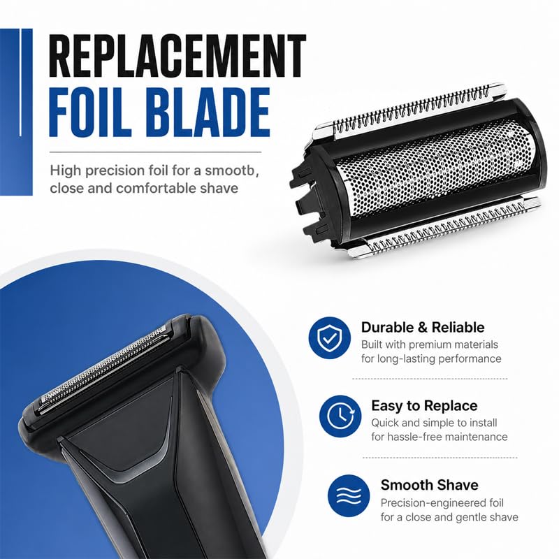 2 Packs 5.0 Ultra Shaver Replacement Blade Compatible with MANSCAPED The Lawn Mower 5.0 Ultra SkinSafe Razor Sharp & Durable Stainless Steel | SkinSafe Sharp & Durable Stainless Steel