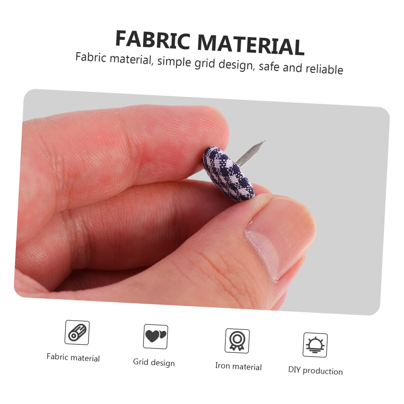 Housoutil 50 Pack of Craft Nails Two-Foot Studs Grid Design Decorative Brad Fasteners for DIY Photo Display Scrapbooking