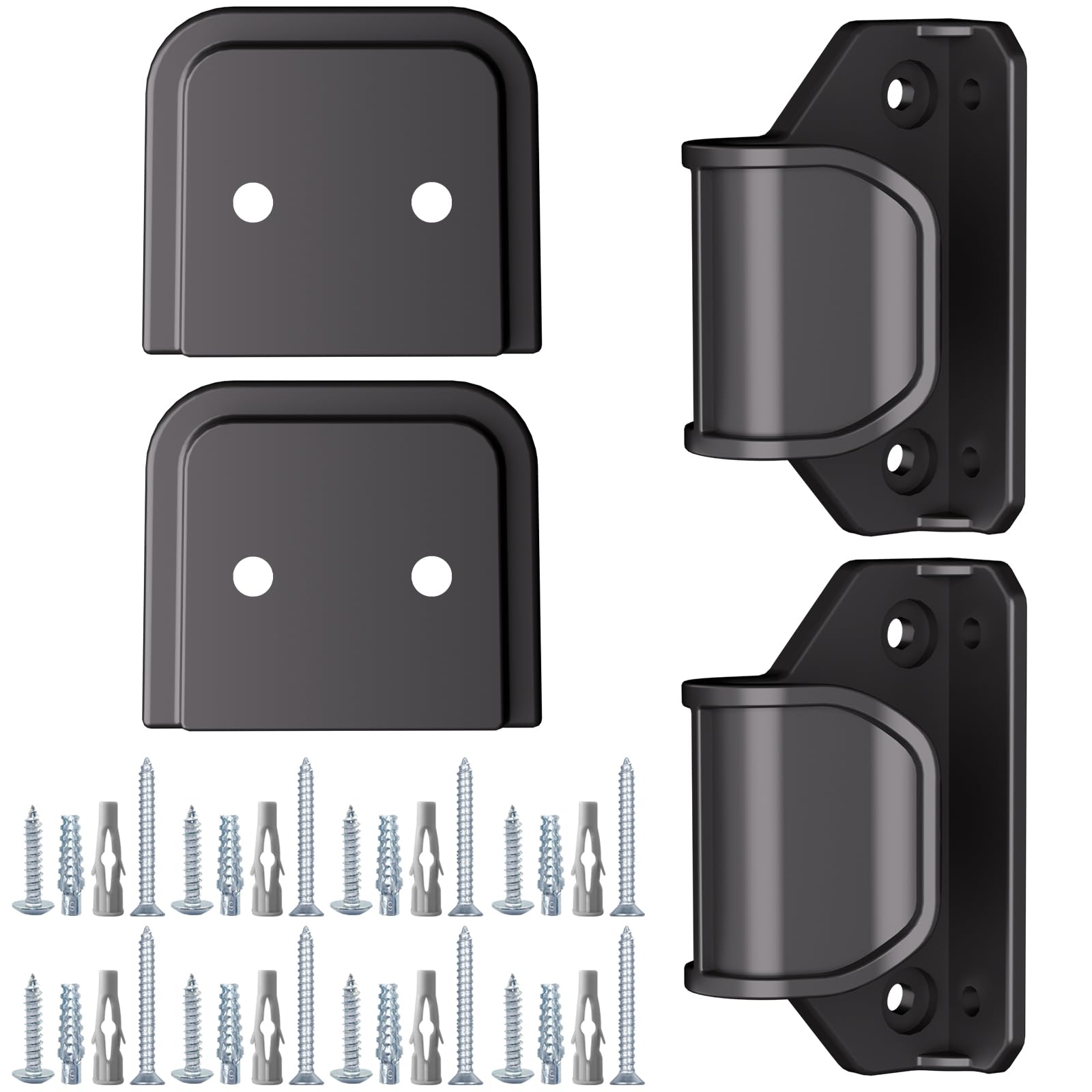 Retractable Baby Gates Replacement Parts for Drilling Installation, Original Accessories Set Designed for The 41" Height-Black