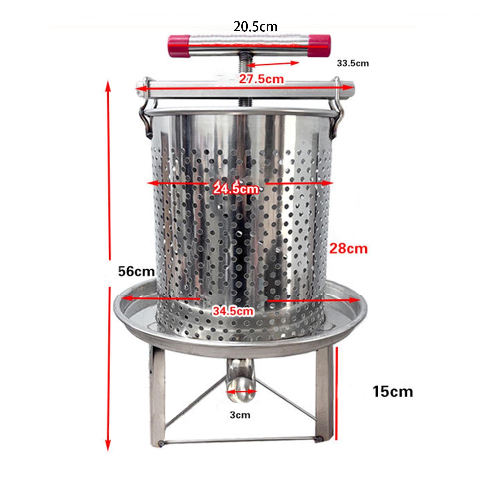 Máquina de prensado de Miel, Accesorios para elaboración de Vino, trituradora Multifuncional, Prensa de Vino de Frutas para vinaza, Jugo, Aceite y, 5 Bolsas de Filtración