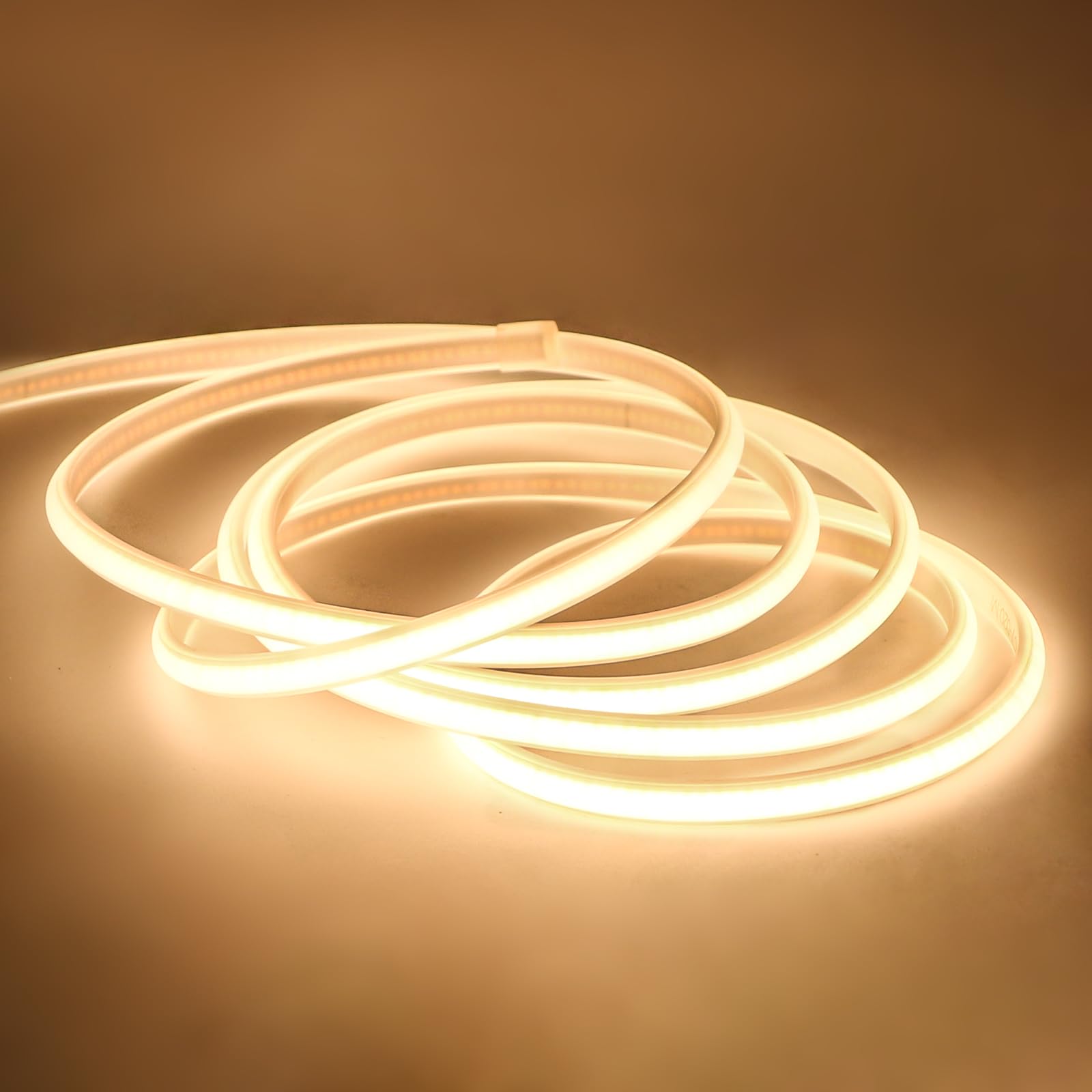 pcning 5M LED COB Strip 230V mit Stecker, 5 Meter Leiste 300