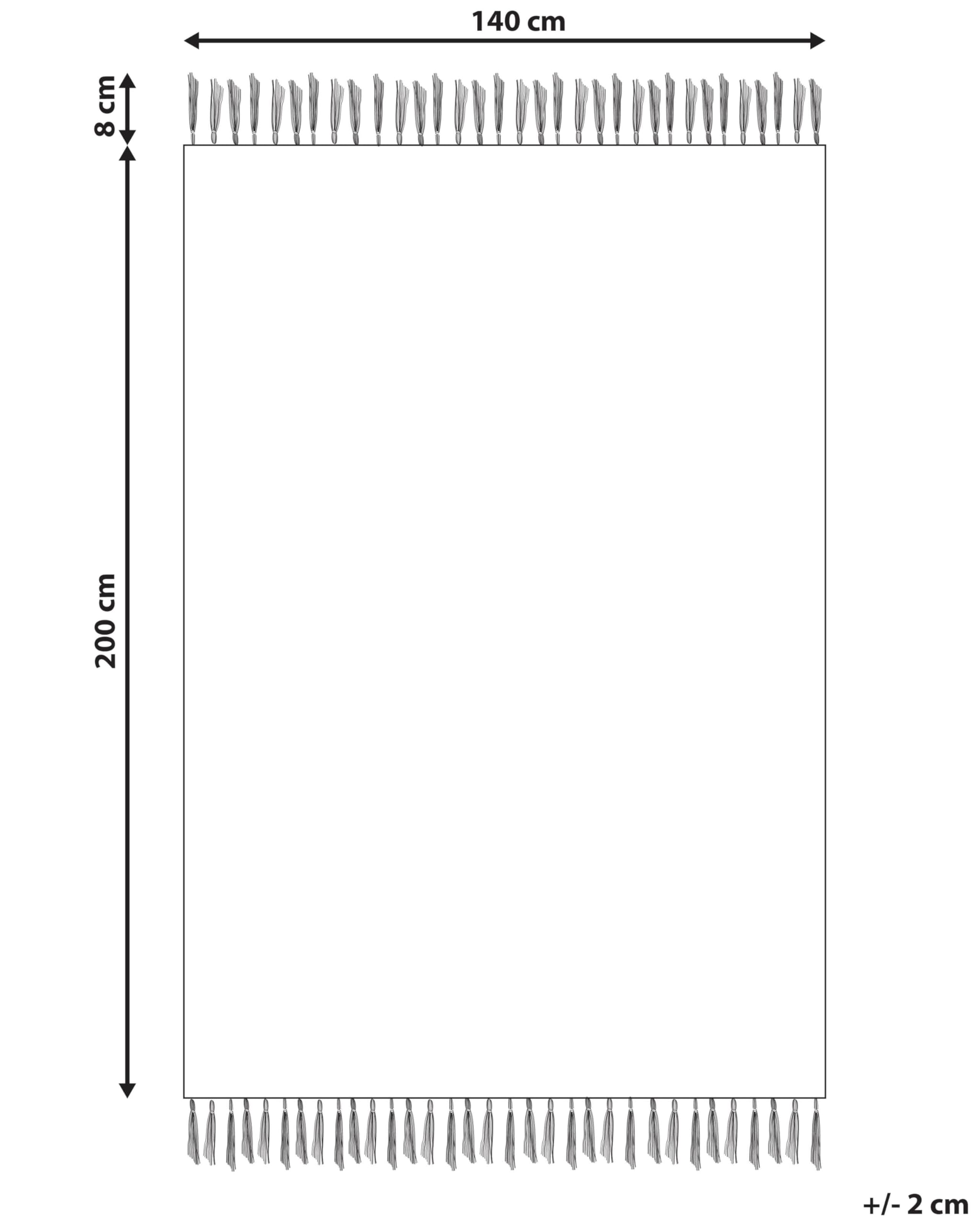 Beliani Kinderteppich Baumwolle beige/rosa 140x200 cm Punkte Muster für Kinder Dardere