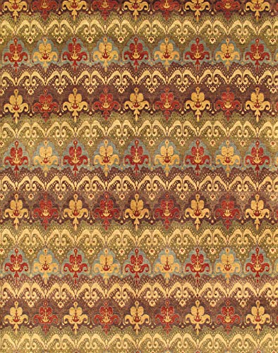 Pasargad Ikat Hand-Knotted Wool Area Rug (12' x 14'11')