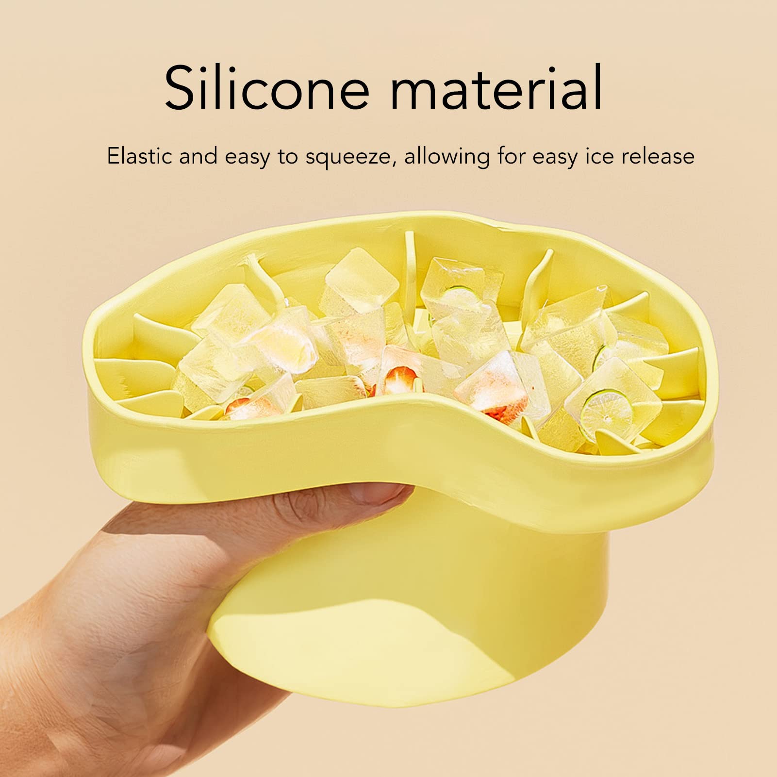 Seau à Glace Pliable En Silicone, Grand Format 22 X 11,4 X 12,9 Cm – Avec Couvercle, Idéal Pour Pique-nique, Plage, Camping, BBQ Et Voyages – Accessoire Nomade Malin
