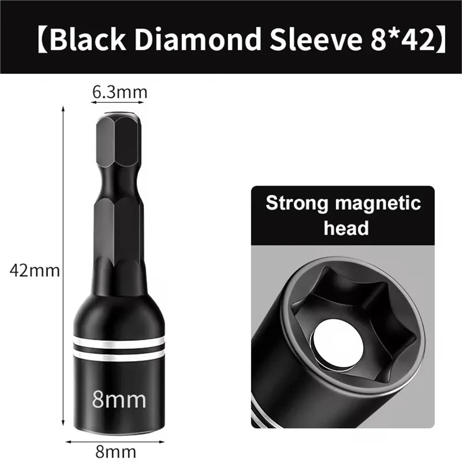 Punte Per Dadi Chiave a bussola ad impatto pneumatico profonda da 8 mm for chiave dinamometrica, strumenti di riparazione automatica, cricchetto, chiave a manicotto riduttore multifunzione in acciaio