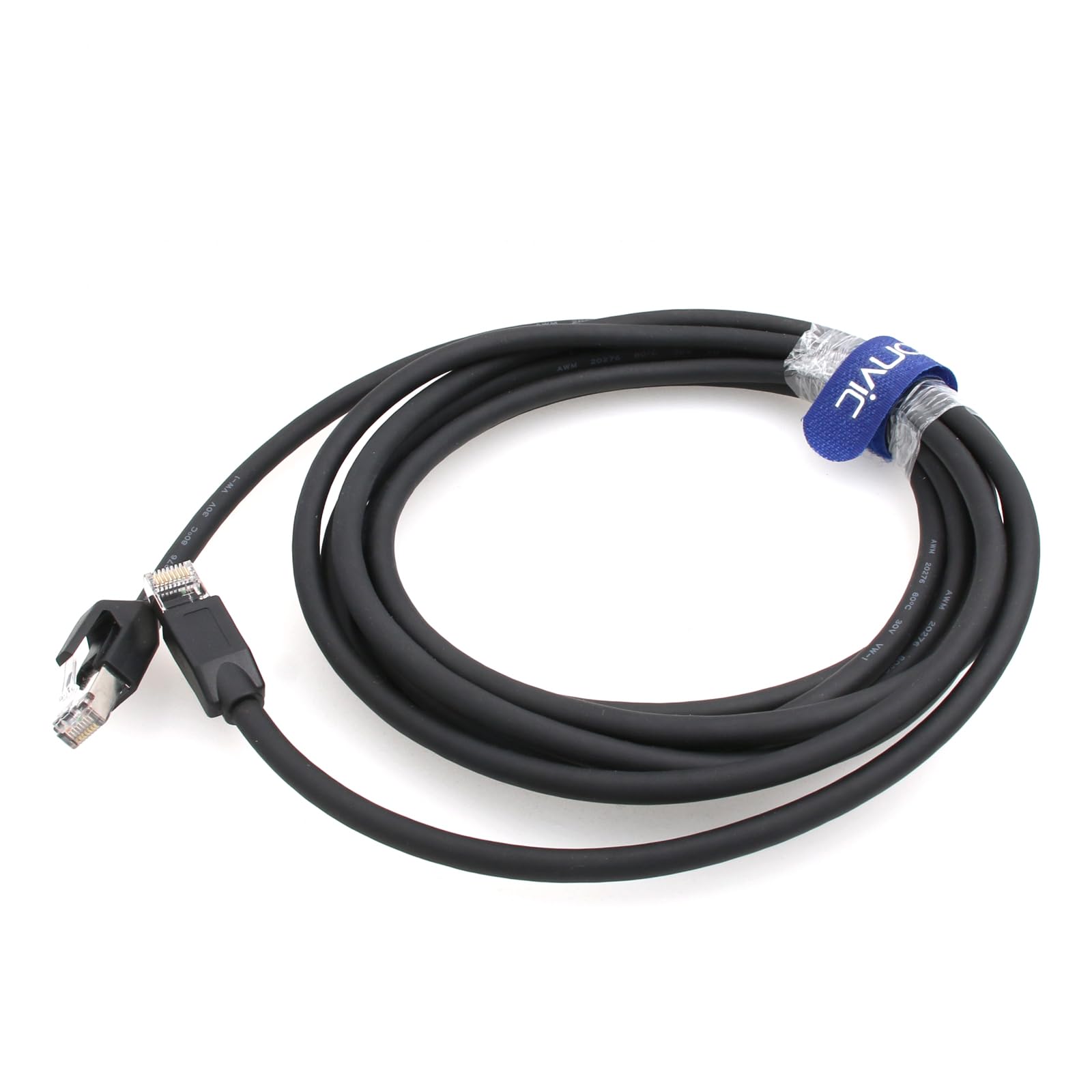Ethernet-Kabel, RJ45-Stecker auf RJ45-Stecker, Gigabit-Netzwerke, Cat 5e, geschirmtes Kabel für Industriekamera, Schwarz (15 m)