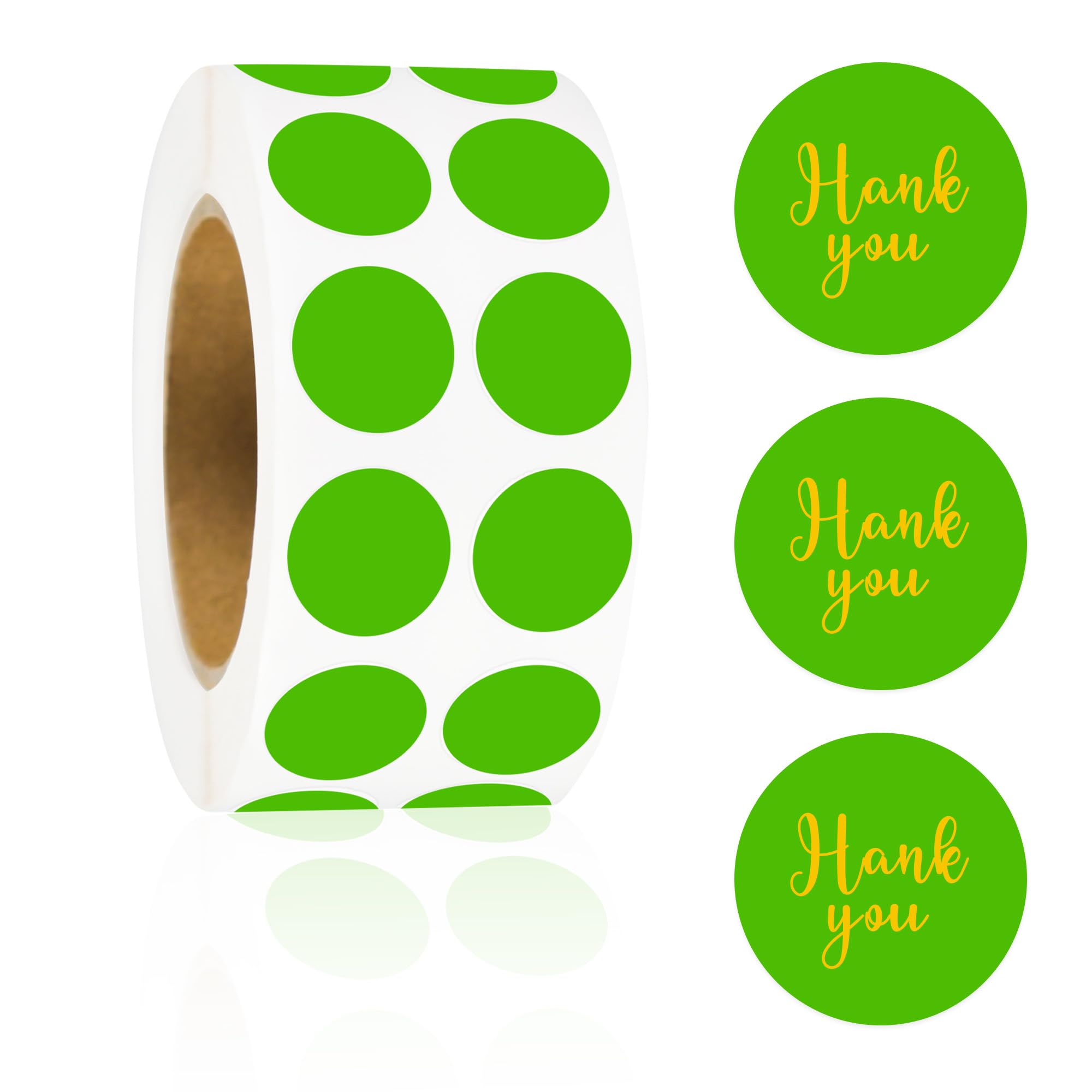 Round Stickers 13mm Circle Labels with Color Coding Dot Sticker Waterproof Removable Roll of 4000 (Green 4000)