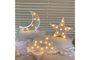Stars Moon Clouds Logo Night Light For Nursery Rooms