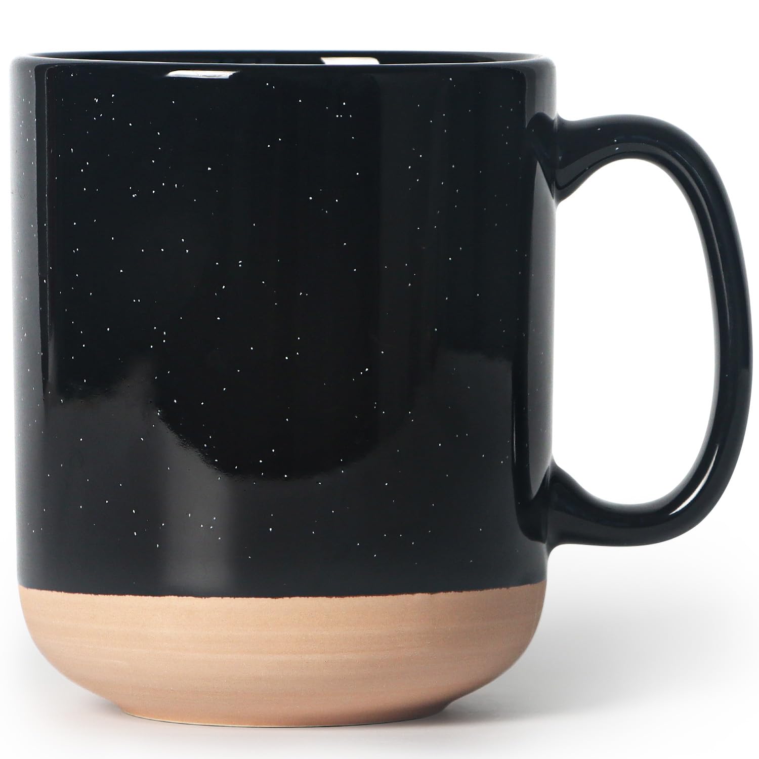 SHOWFULL Large Coffee Mug, 20oz Ceramic Tea Cup with Handle for Office and Home, Big Capacity Cups for Men Women, Microwave Safe, Black