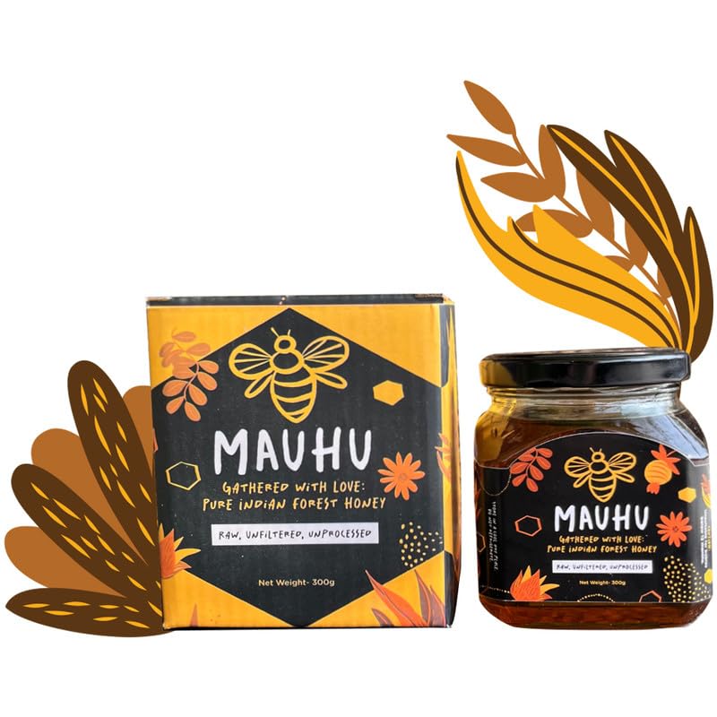 MAUHU Gathered with Love 300 Grams Indian Forest Honey - 100% Natural, Raw & Unprocessed, Handpicked from Indian Forests, Glass Jar With A Wooden Spoon Diwali Offer (B0DG2VBGH8) Amazon Price History, Amazon Price Tracker