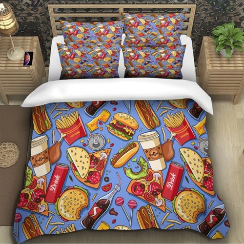 Housse de couette 3D hypoallergénique avec fermeture éclair microfibre