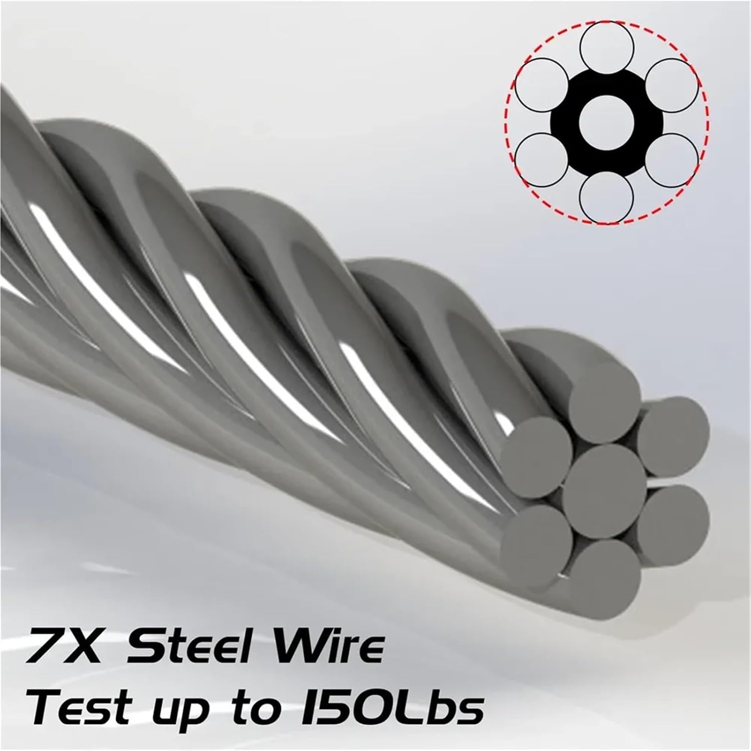 40 Pcs 50CM 150LB Saltwater Fishing Leaders - Steel Wire with Swivels for Big Game