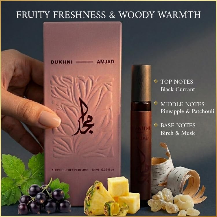 Dukhni Amjad Non-Alcoholic Perfume Spray | Fruity Musk Scent