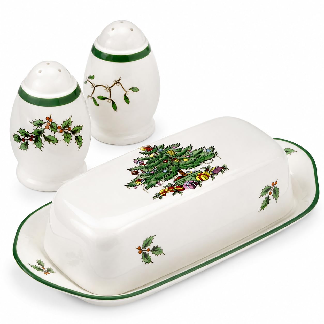 Amazon.com: Spode Christmas Tree 3-Piece Hostess Set for Holiday