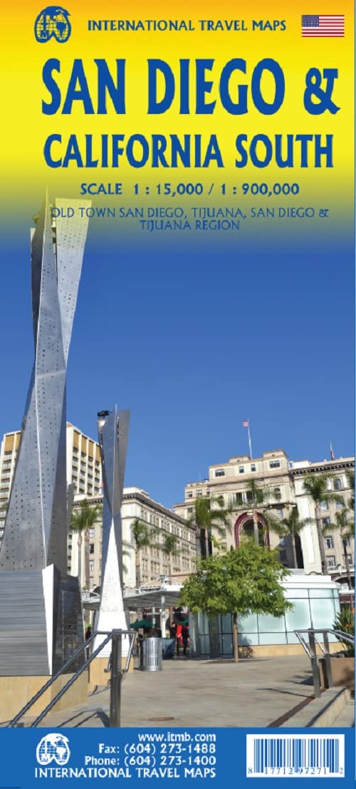 San Diego & South California: ITM Travel Reference Map 1:15 000