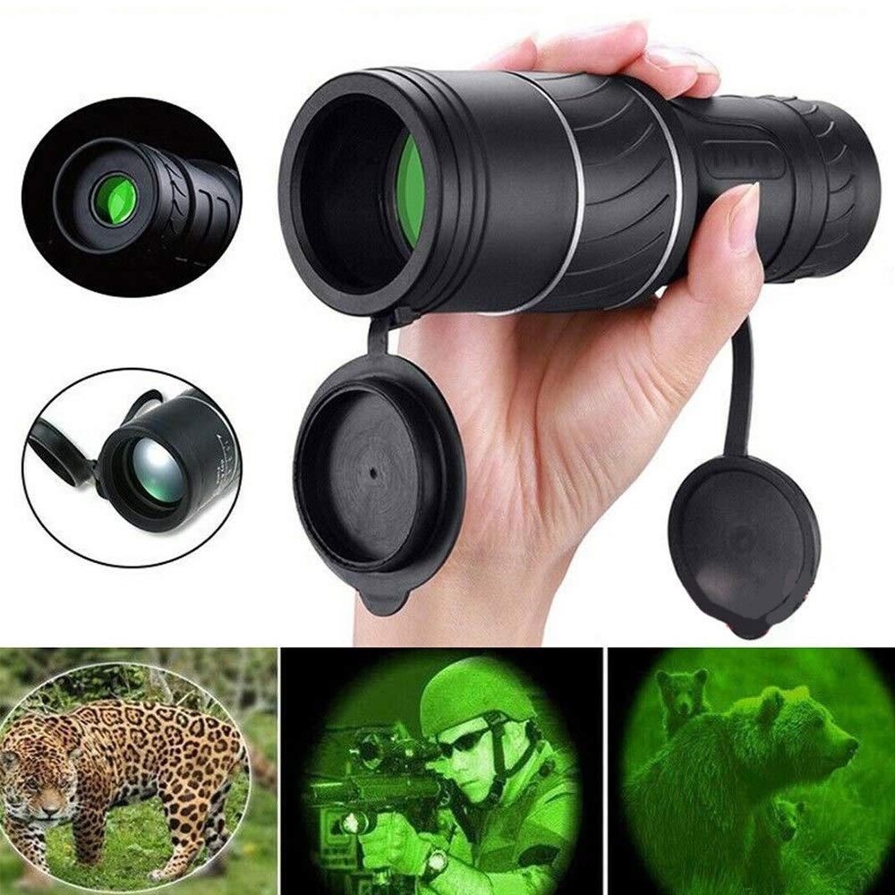 Portable Small Portable Monocular 40x60 HD Profesional Pequeño Monocular Portátil Zoom Binoculares Caza Nocturna Alcance Óptico Telescopio de Gran Visión