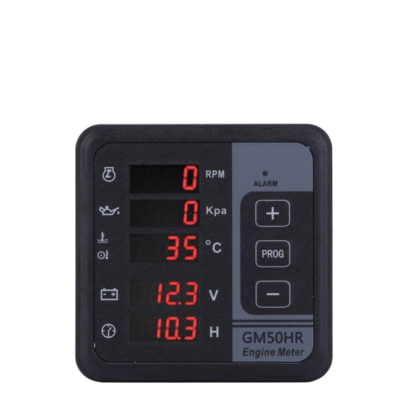 ZLGYGLEO 1 pz GM50H MK3 Misuratore digitale del motore Monitor del generatore diesel con sensore della temperatura dell'acqua Sensore della pressione dell'olio(GM50H MK3)