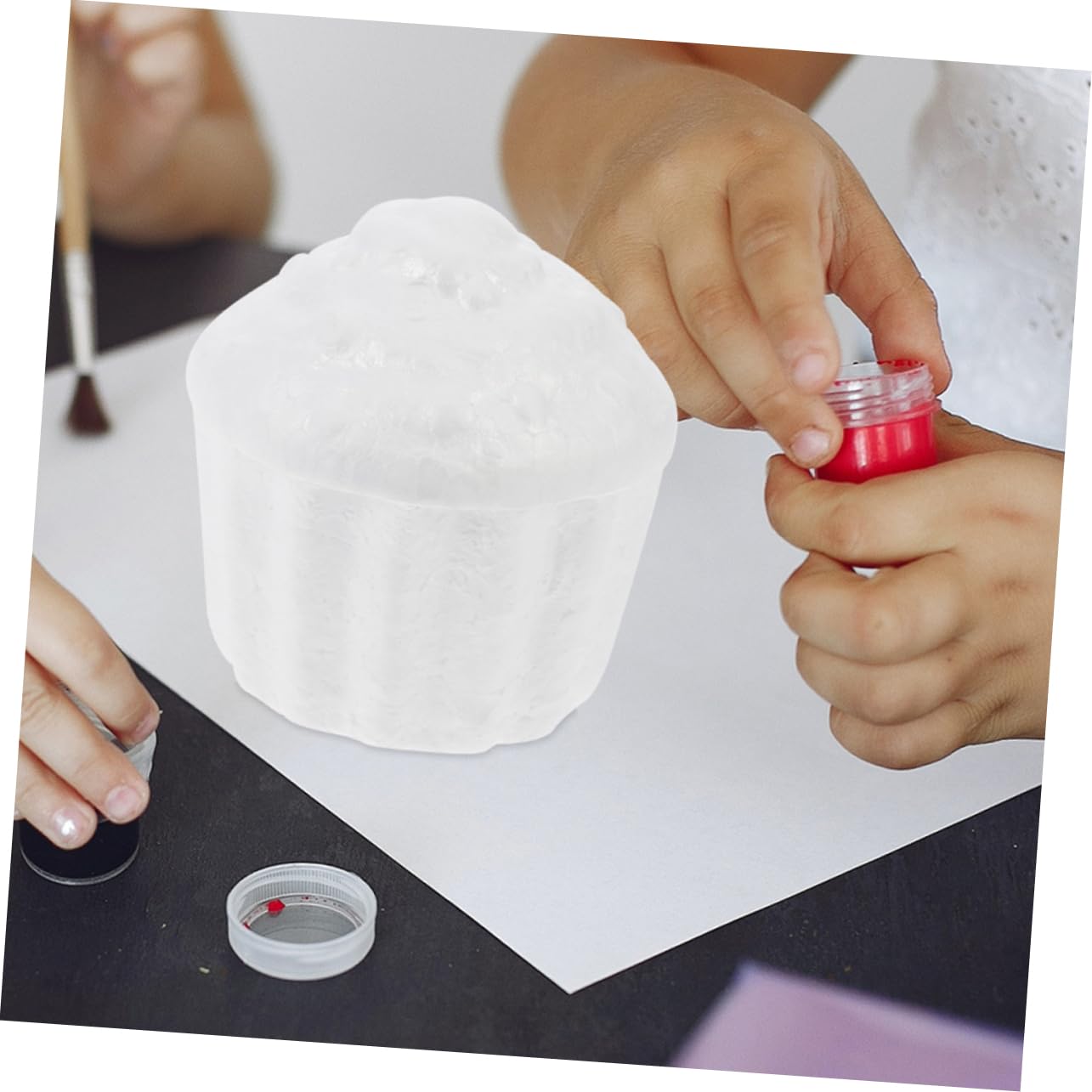 Toddmomy 5pièces Modèles Gâteau Mousse Blanc pour Décoration DIY Peinture Gâteau Bricolage Fête Accessoires
