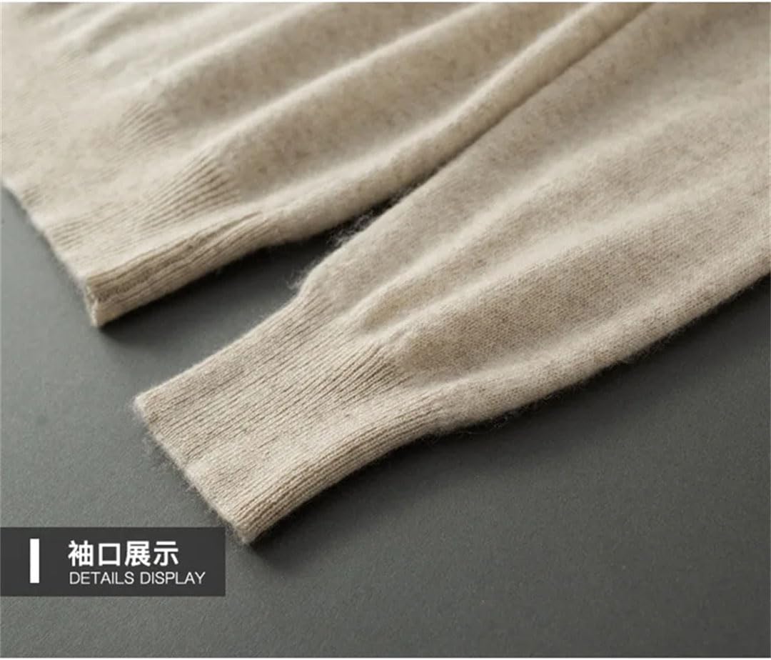 Vogrtcc Maglione da Uomo in Cashmere Lavorato A Maglia con Scollo A V, Top Casual da Lavoro