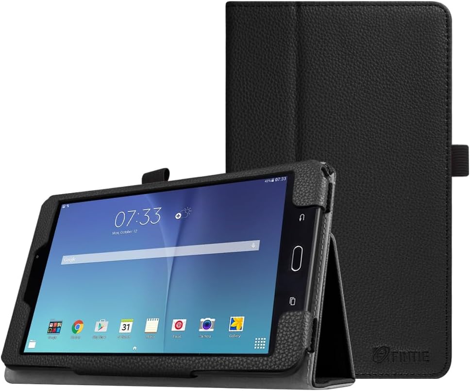 Fintie Folio Case for Samsung Galaxy Tab E 8.0 (Model SM-T378/T375/T377), Premium PU Leather Slim Fit Smart Stand Cover, Black