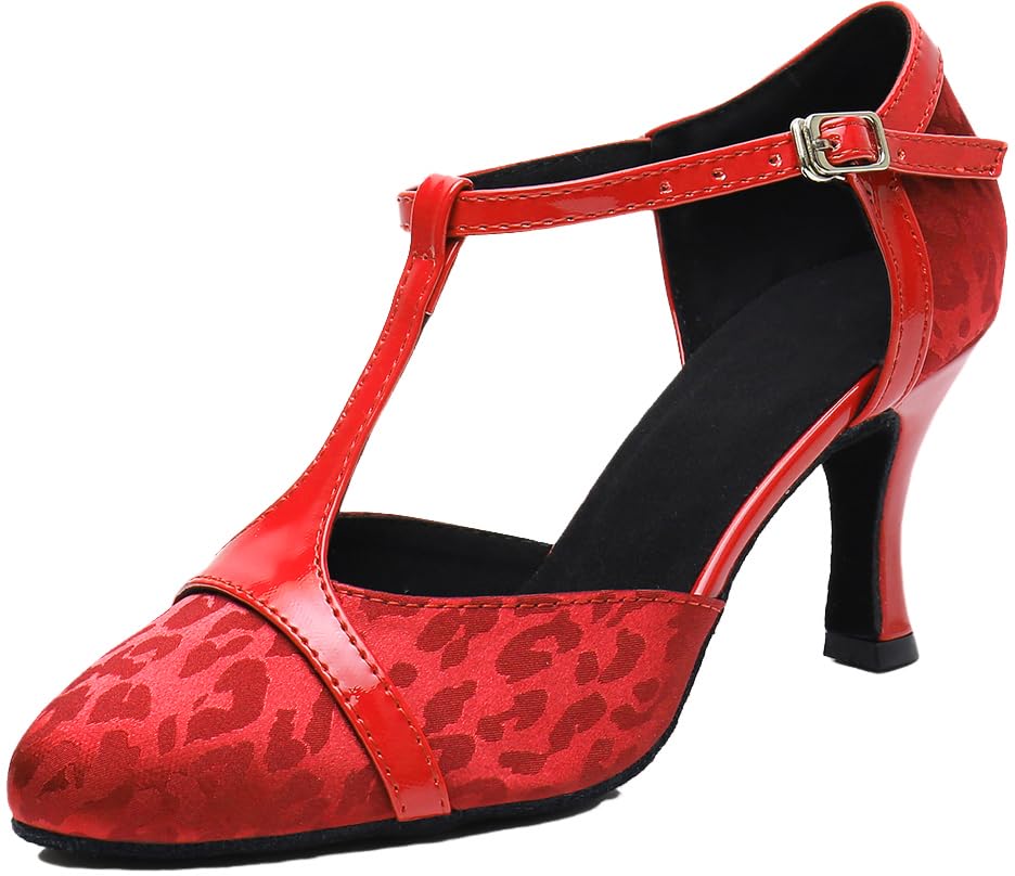 Chaussures de danse de salon pour femme à talons latins de 7,5 cm
