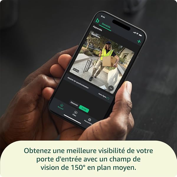 Sonnette vidéo supplémentaire Blink (Nouvelle génération) - Vidéo HD en plan moyen, durée de vie des piles de deux ans, IP-65 - Module de synchronisation requis non inclus - Noir - 4