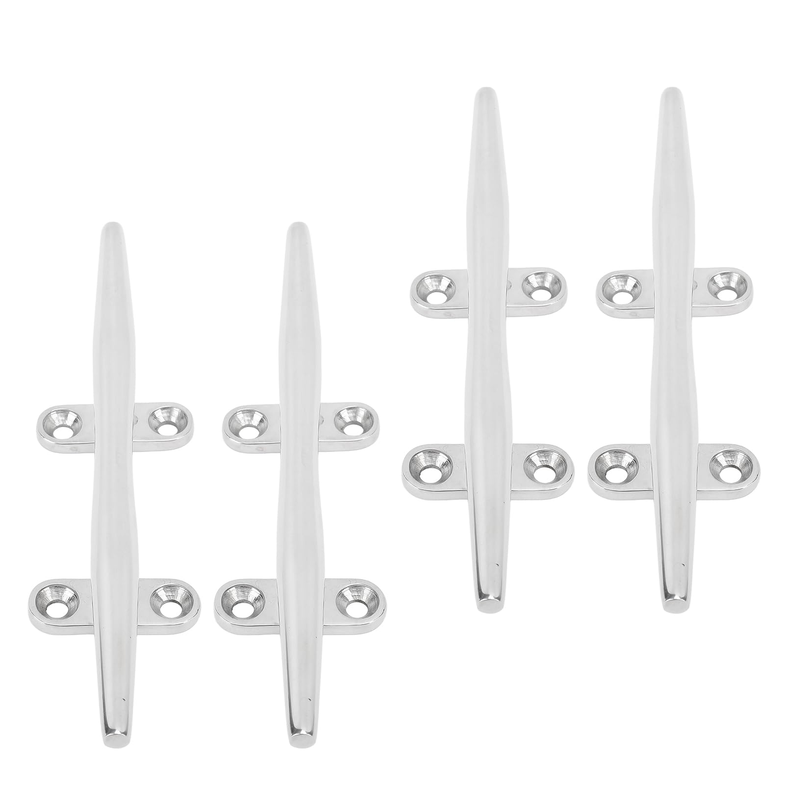 Tomantery Boat Rope Cleat, Dock Cleats Stainless Steel 4Pcs for Inflatable Yachts (8 Inch)