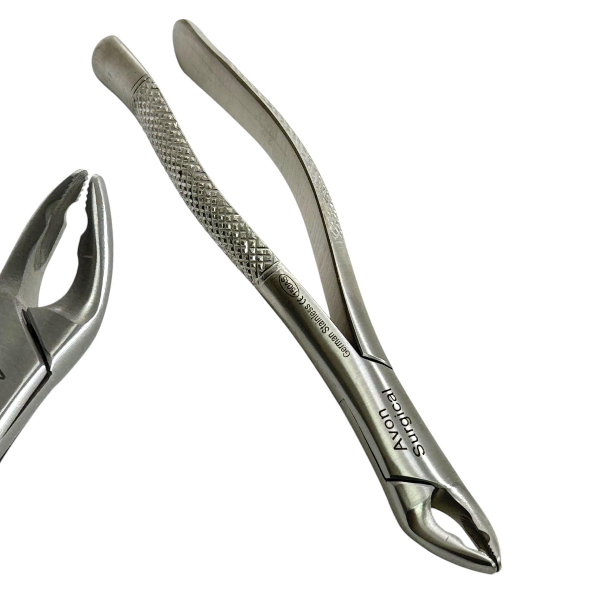 Universal Maxillary Tooth Extraction Forceps #150AS, Split Serrated Beak, for Upper Canine, Upper Incisor, Upper Premolar | Heavy Duty Stainless Steel