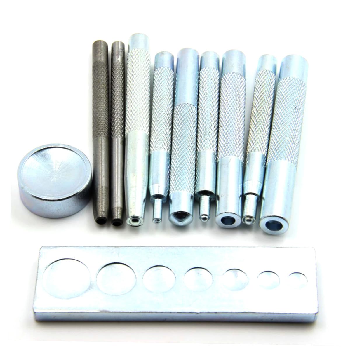 Kit de Troquelado a Presión 11 Piezas para Remache y Botón