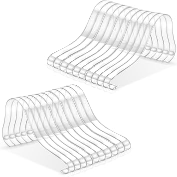 20 Pcs/10 Pair Clear Acrylic Sandal Display Stand Sandal Shaping Inner Supports Shoe Trees Shaper Inserts for Shopping Center,Shoe Retail Shop or Home Display Storage