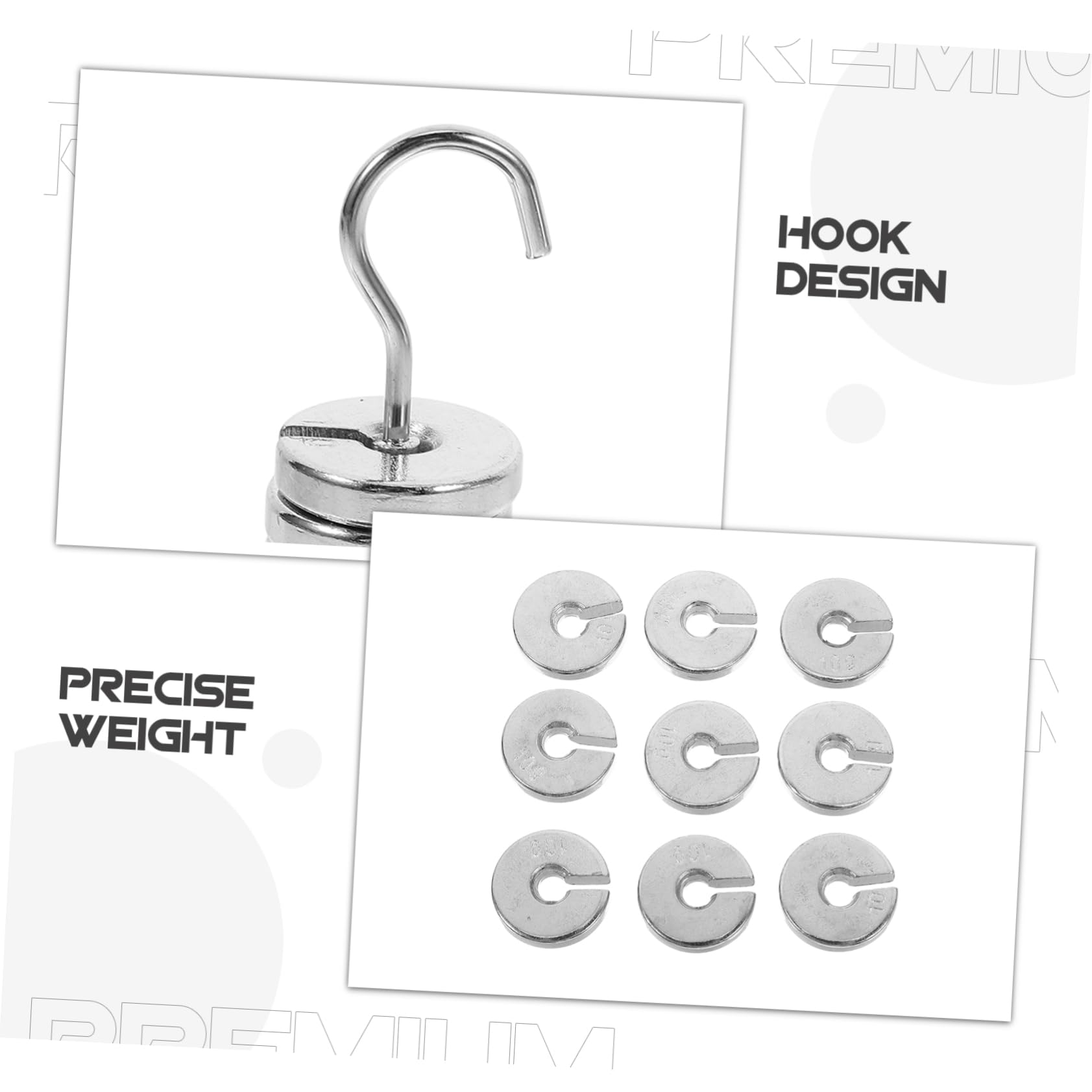 MAGICLULU Ensemble de Poids à Fentes de Laboratoire pour Équilibrage Précis en Fer Chromé 1 Set avec Support Argenté et Rangement Pratique en Laboratoire