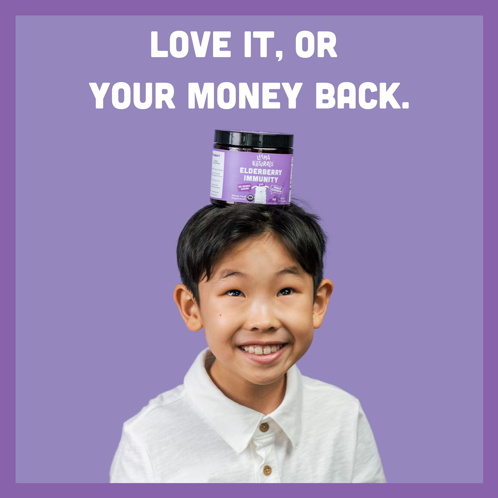 Whole Fruit Sambucus Elderberry Gummies for Kids No Added Sugar, Vegan, Kids Immune Support