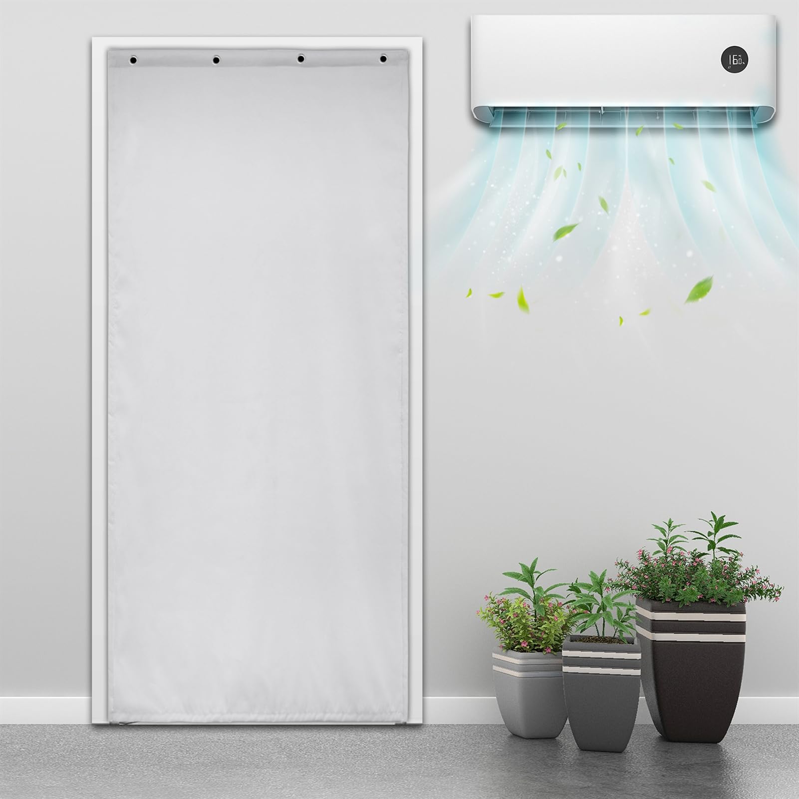 Rideau Pliant Magnétique Heavyoff - 150x250 Cm - Isolation Thermique - Pour Porte Ou Séparation De Pièce - Bleu Foncé