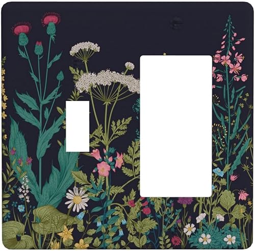 Miniatura 122 de Cubierta de Interruptor de Luz de Palanca de 1 Gang con Estampado de Bosque de Pinos Rústico Campestre, Cabaña Lodge Granero Bosque Forestal de