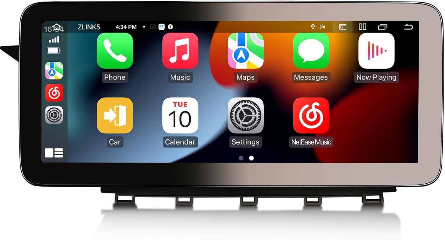 Android 16 Qualcomm 8 núcleos 8+128GB Radio de Coche Bluetooth 5.1 GPS Navegador para Mercedes-Benz GLK-Class X204 NTG 4.0 Carplay DSP Bluetooth 5.1 A2DP WiFi Dab+ Canbus Pantalla táctil