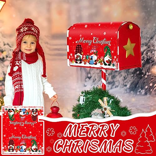 Remerry 3 Pcs Christmas Mailbox Covers Magnetic Standard Size 18 x 21 Inch Waterproof Thanksgiving Halloween Magnetic Mailbox Letter Box Wrap for Garden Home Outdoor Decor(Classic Style) - Thumbnail 7