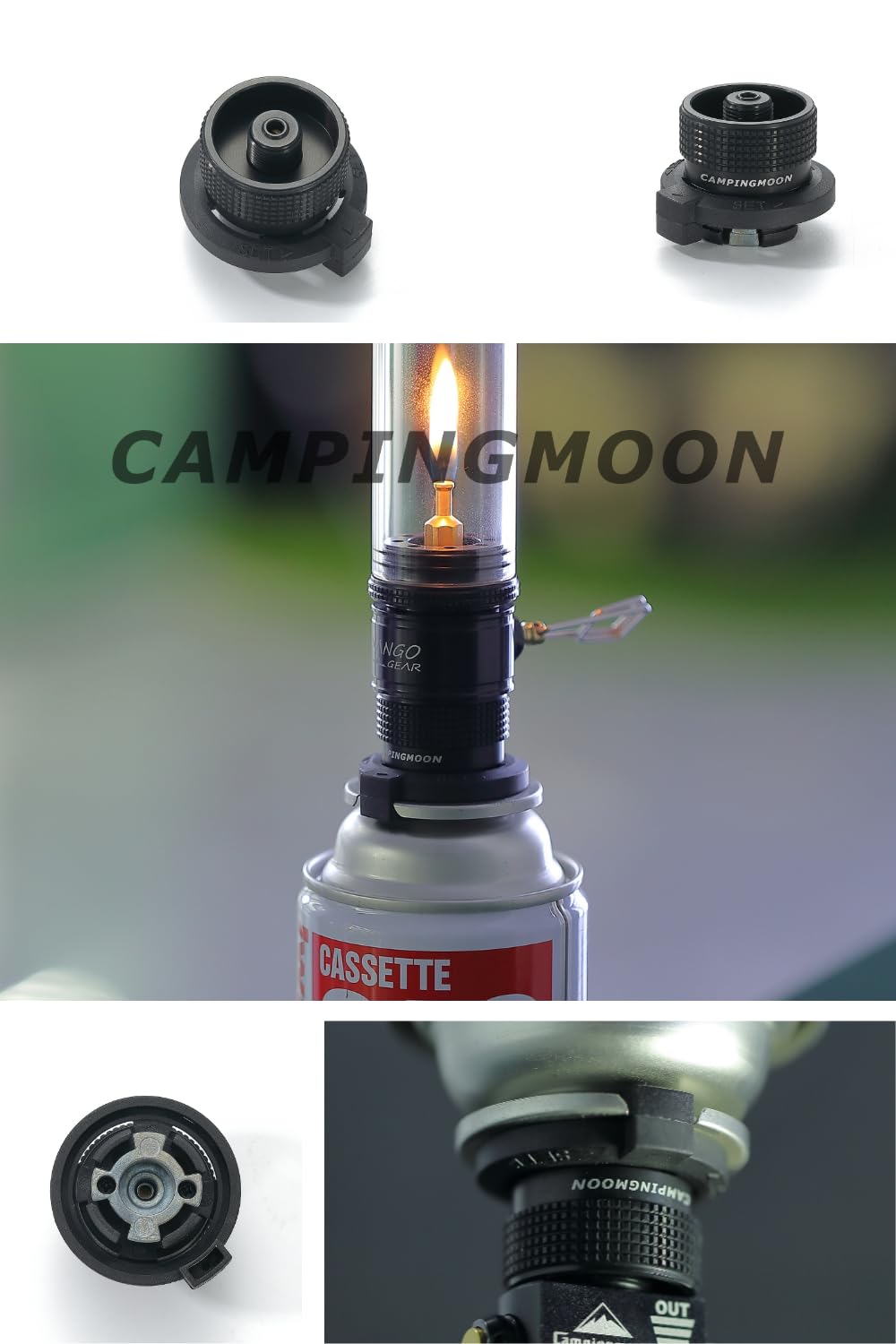 Amazon.com: CAMPINGMOON Simple Butane Adapter for Nozzle Type