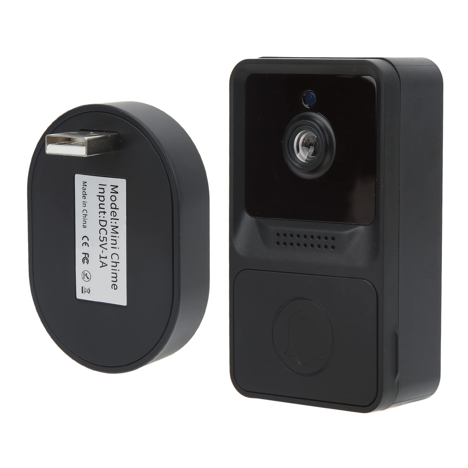 Videocitofono WiFi 2,4 Ghz, campanello wireless, campanello audio bidirezionale con videocamera Campanello intelligente con batteria 1000 mAh compatibile con IOS Android