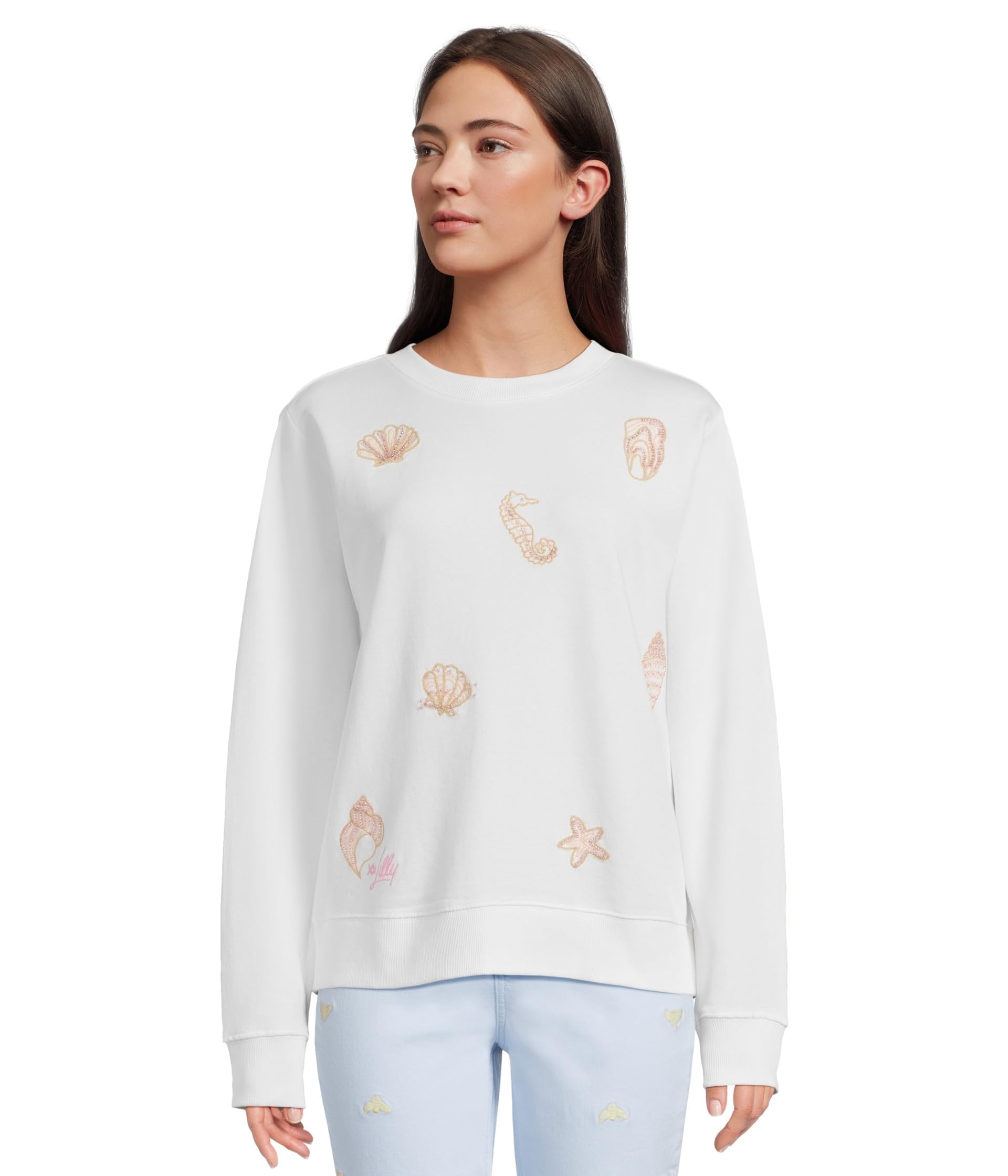 (取寄) リリー ピュリッツァー レディース バラッド ロング スリーブ スウェットシャツ Lilly Pulitzer women Ballad Long Sleeve Sweatshirt Multi Holiday Party Boat Lilly Pulitzer Womens Ballad Long Sleeve Sweatshirt, Resort White