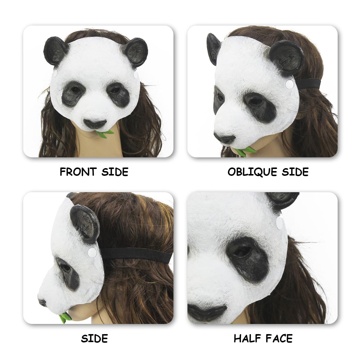 Máscara de Panda Animales Mask Costume Pro para la Fiesta de Disfraces de Halloween, Máscara para Adultos, Máscara de Animal Suministros para la fiesta de Halloween