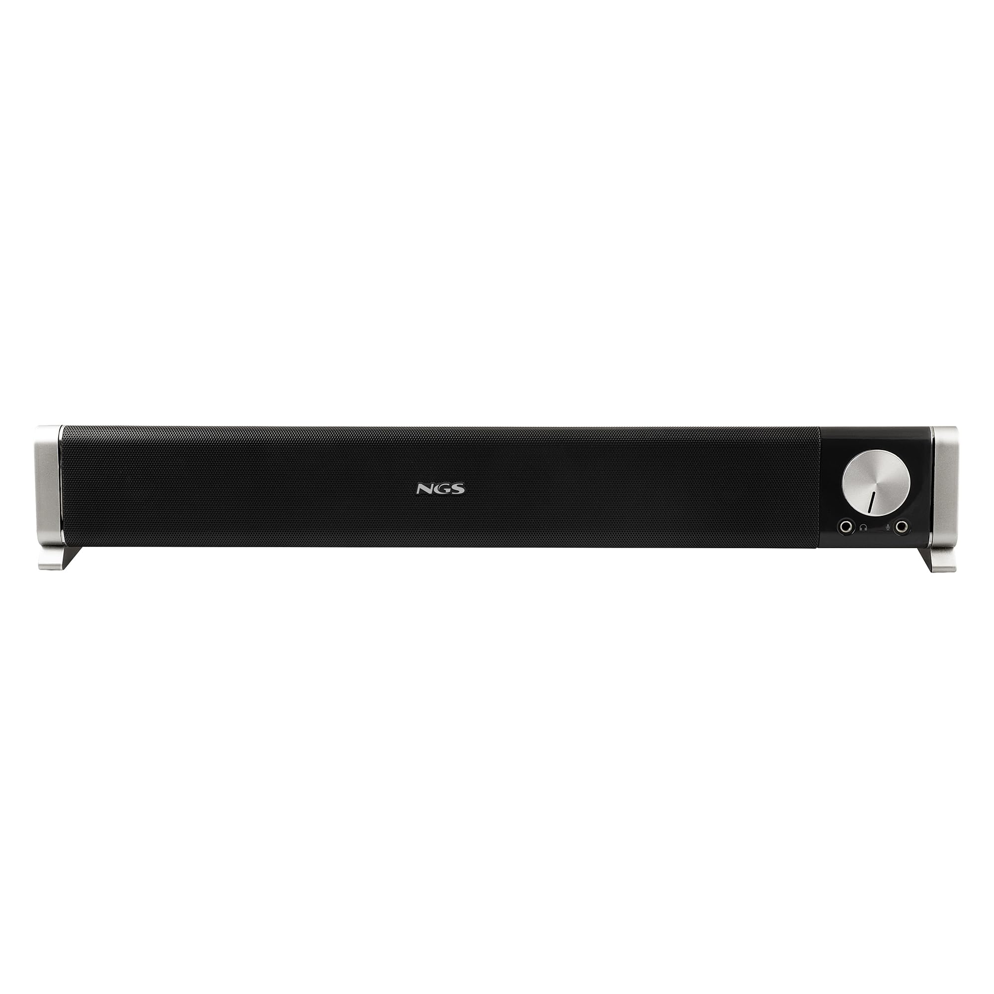 NGS SB500 BT - Barre de Son Bluetooth 20 W pour PC, TV, Tablette et Mobile, stéréo, USB, Prise 3,5 mm, entrée Micro, Sortie Casque, Plug & Play