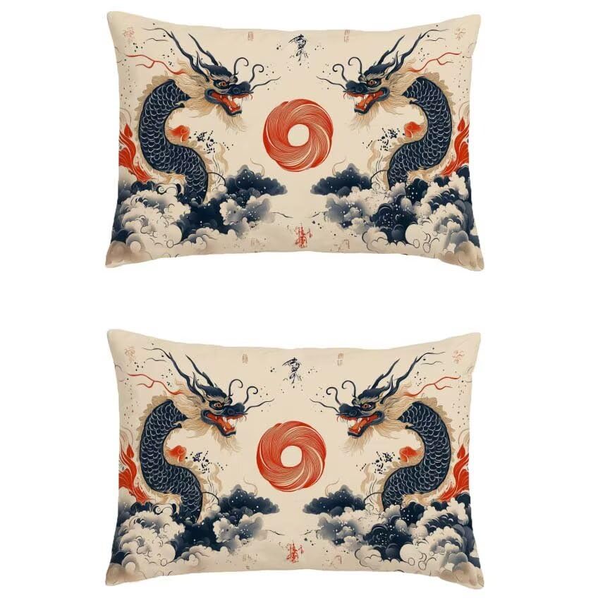 Housse coussin exterieur bleu marine 80x100 en lin imperméable de qualité supérieure