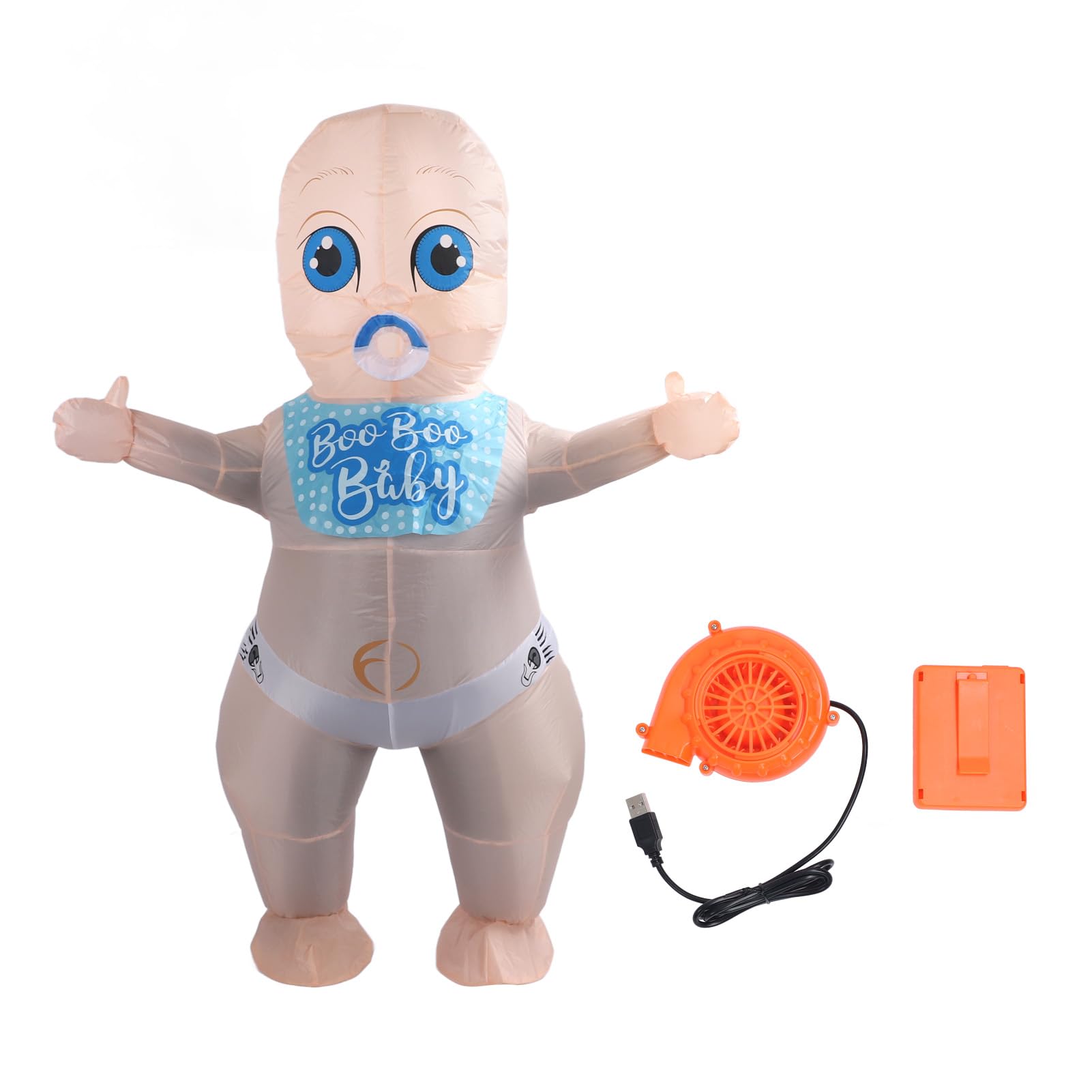 Qcwwy Decoraciones Festivas y Festivas Disfraz de bebé Disfraz de bebé de 96 Pulgadas para Revelar el Género Fiesta de Baby Shower Cosplay con Caja de Batería de Inflable para Adultos Inflable Gigante