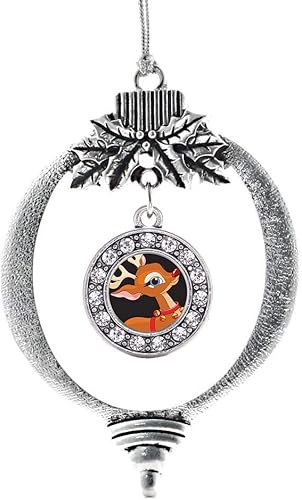 Miniatura 215 de Inspired Silver - My Vintage Initials - Adorno con dije de letra V - Adornos navideños de círculo plateado con joyas de circonita cúbica