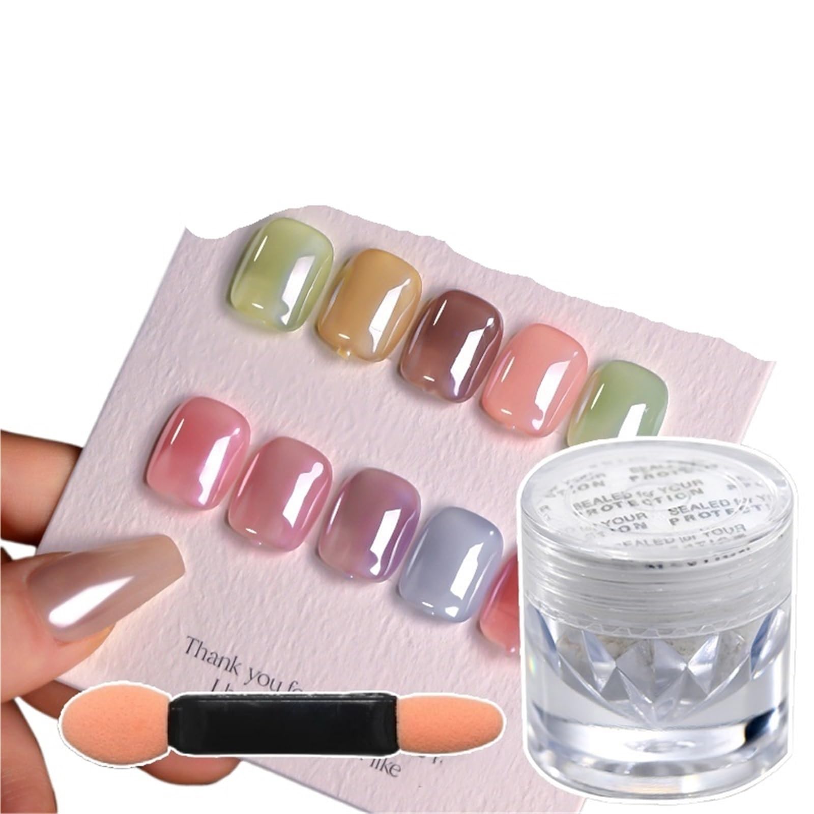 Polvere cromata unghie Aurora Perla Bianca Unghie Glitter Polvere Cromata Chiaro di Luna Sfregamento su Polvere Guscio Specchio Pigmento Decorazione for Nail Art per Manicure