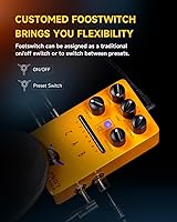 Vista 6 de FLAMMA FS07 - Pedal de efectos de simulación estéreo para guitarra eléctrica, pedal de efectos con 7 ranuras preestablecidas para el usuario