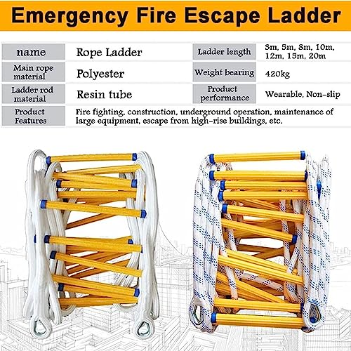 Échelle de corde évacuation incendie portable pour maison à étage - 5
