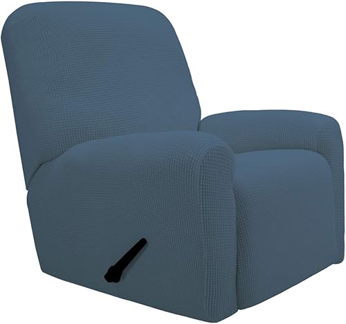 PureFit Funda elástica para sofá reclinable con bolsillo  Funda de sofá suave antideslizante de jacquard de elastano, protector de muebles lavable